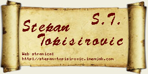 Stepan Topisirović vizit kartica